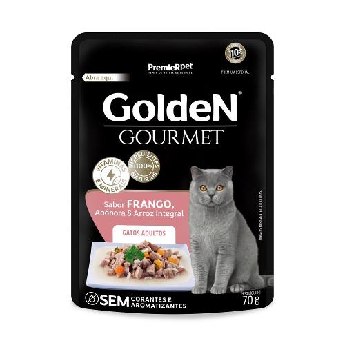 Ração Úmida PremieR Pet Golden Gourmet Frango para Gatos Adultos - 70 g