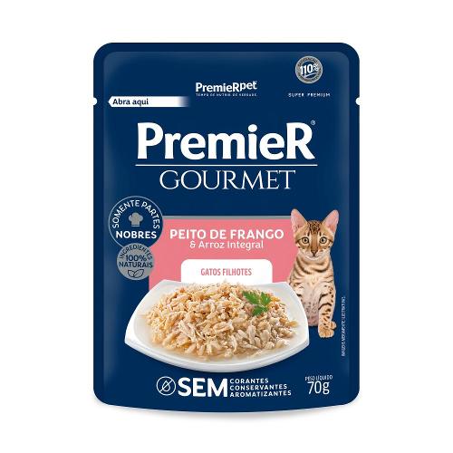 Ração Úmida PremieR Gourmet Peito de Frango e Arroz Integral para Gatos Filhotes - 70 g