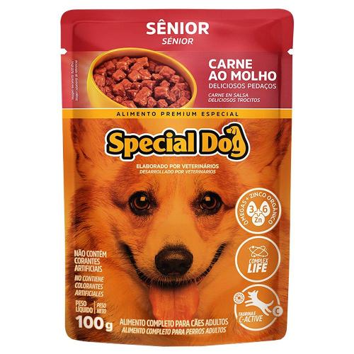Ração Úmida Special Dog Sachê Carne para Cães Sênior - 100 g