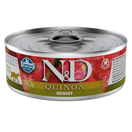 Ração Úmida Lata Farmina N&D Quinoa Urinary para Gatos Adultos - 80 g