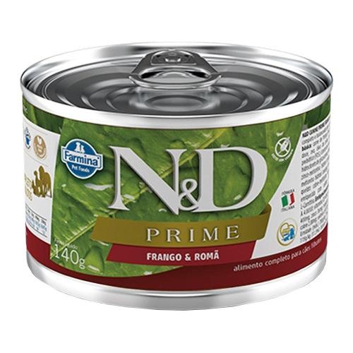Ração Úmida Lata Farmina N&D Prime Grain Frango & Romã para Cães Filhotes - 140 g