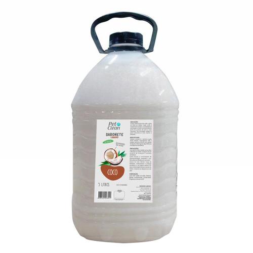 Sabonete Líquido Pet Clean Coco para Cães e Gatos - 5 Litros