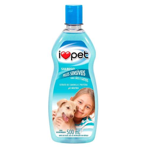 Shampoo I Love Pet Peles Sensíveis para Cães e Gatos - 500 mL