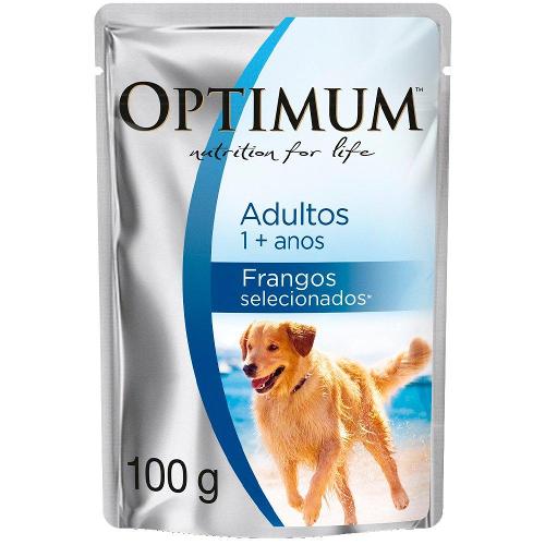 Ração Úmida Optimum Sachê para Cães Adultos Frango - 100 g