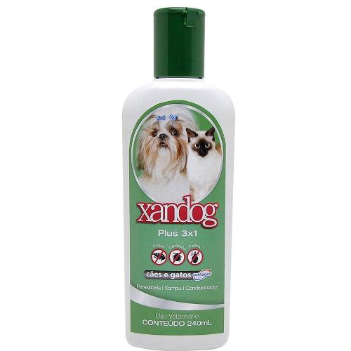 Shampoo Condicionador e Parasiticida 3 em 1 Centagro Xandog Plus para Cães e Gatos - 240 mL