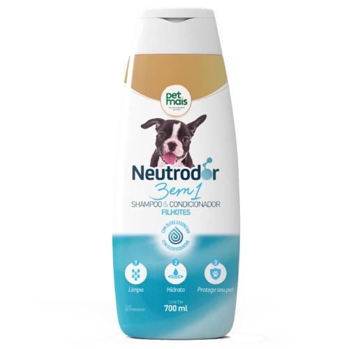 Shampoo e Condicionador Petmais 3 em 1 Neutrodor para Cães Filhotes - 700 mL