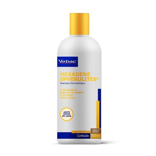 Shampoo Dermatológico Virbac Hexadene Spherulites para Cães e Gatos - 500 mL