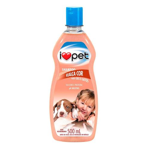 Shampoo I Love Pet Realça Cor para Cães e Gatos - 500 mL