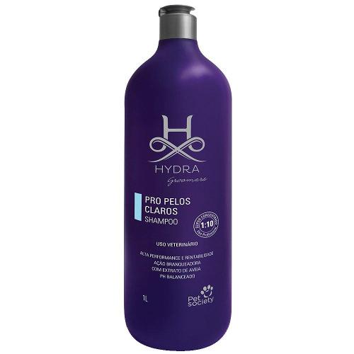 Shampoo Pet Society Hydra Groomers PRO Pelos Claros para Cães e Gatos - 1 Litro