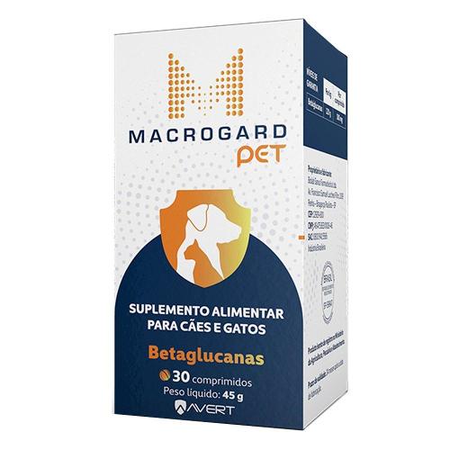 Suplemento Alimentar Avert Macrogard Pet para Cães e Gatos - 30 Comprimidos