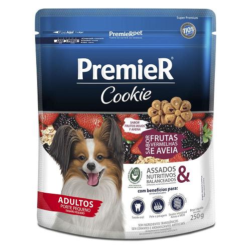 Biscoito PremieR Cookie para Cães Adultos Porte Pequeno Sabor Frutas Vermelhas - 250g