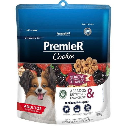 Biscoito PremieR Cookie para Cães Adultos Porte Pequeno Sabor Frutas Vermelhas - 50g