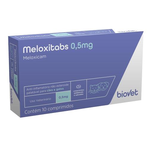 Anti-inflamatório Meloxitabs Biovet 0,5 mg - 10 Comprimidos