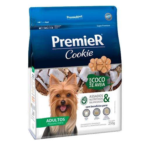 Biscoito Premier Pet Cookie Coco e Aveia para Cães Adultos Pequeno Porte - 250 g