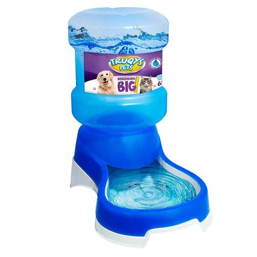 Bebedouro Automático Truqys Pets Azul com Galão - 6 Litros
