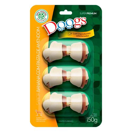 Osso Doogs Banana com Pasta de Amendoim para Cães - 150 g