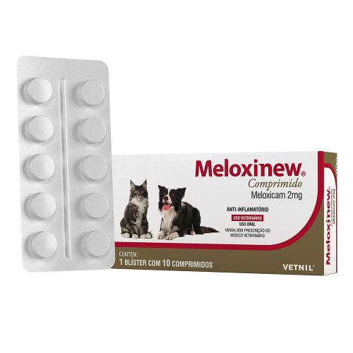 Anti-Inflamatório Vetnil Meloxinew 2 mg para Cães e Gatos - 10 Comprimidos