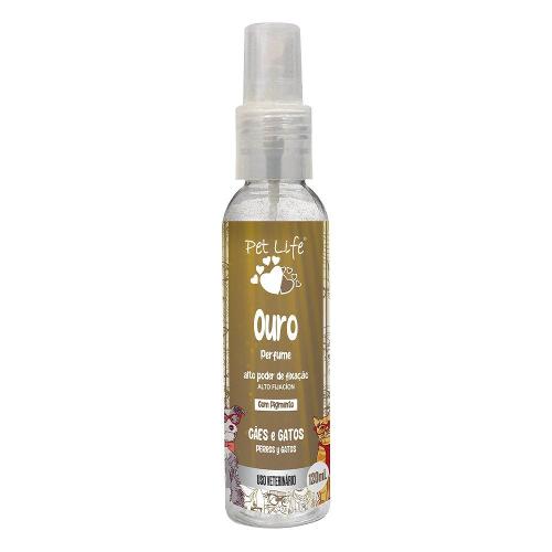 Perfume Pet Life Ouro para Cães e Gatos - 120 mL