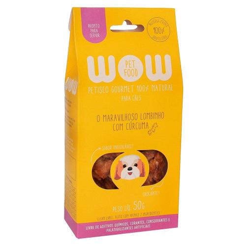 Petisco WOW Pet Food Natural para Cães Sabor Lombinho e Cúrcuma - 50g