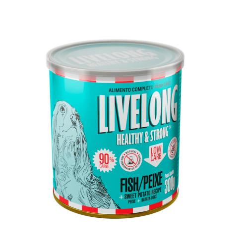 Alimento Natural Livelong sabor Peixe para Cães - 300 g