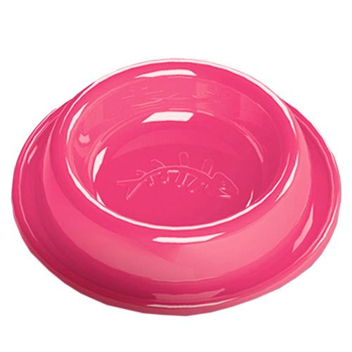Comedouro Plástico Antiformiga Rosa para Gatos - Tam. P