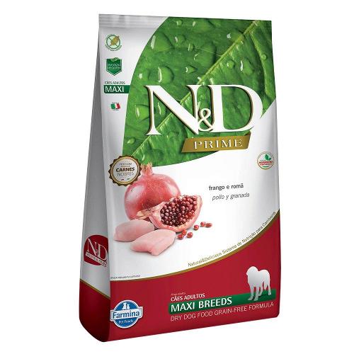Ração Farmina N&D Prime Frango e Romã Cães Adultos Raças Grandes - 10,1 Kg