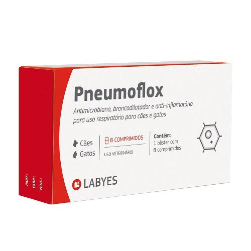 Antibiótico Labyes Pneumoflox para Cães e Gatos- 8 Cápsulas