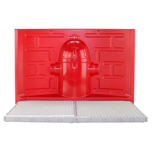 Kit Pipidollys Sanitário Luxo Cinza com Acessório Vermelho para Cães Machos - Tam. Único