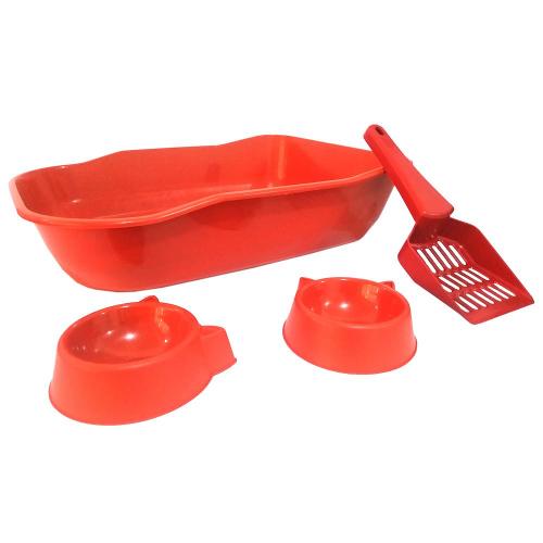 Kit de Bandeja Durapets Single Vermelha para Gatos - Tam. Único