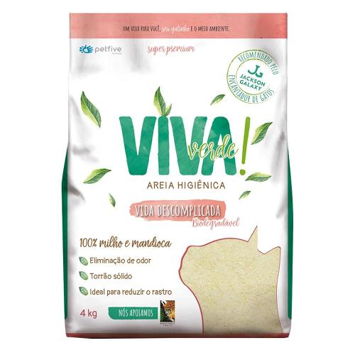 Areia Higiênica petfive Viva Verde Vida Descomplicada para Gatos - 4 Kg