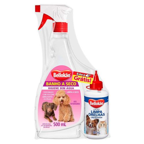 Kit Bellokão Banho a Seco + Limpa Orelhas - Kit