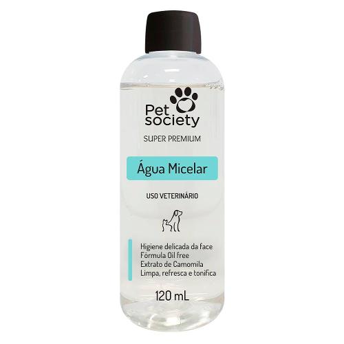 Higienizante Pet Society Água Micelar para Cães e Gatos - 120 mL