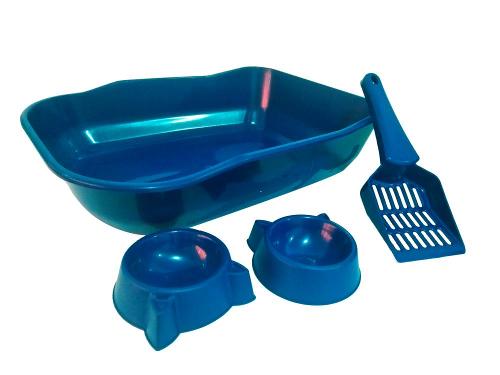 Kit de Bandeja Durapets Single Azul para Gatos - Tam. Único