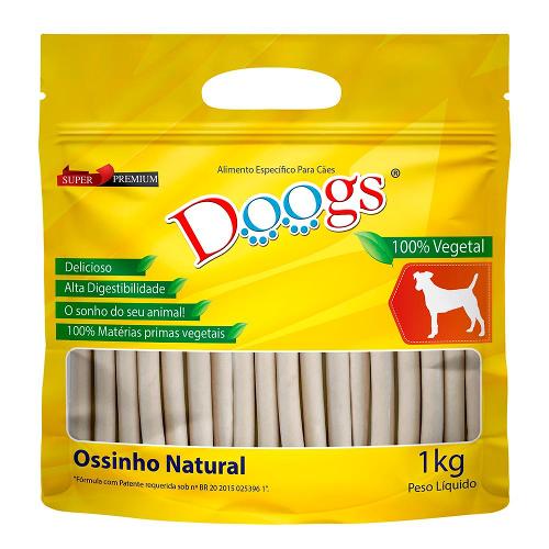 Osso Doogs Natural Palito 8mm para Cães - 1 Kg