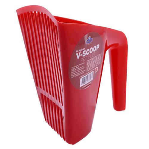 Pá Higiênica Pet Injet V Scoop Furba Vermelho - Tam. Único