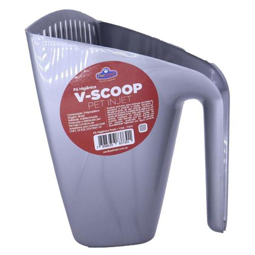 Pá Higiênica Pet Injet V Scoop Furba Prata - Tam. Único