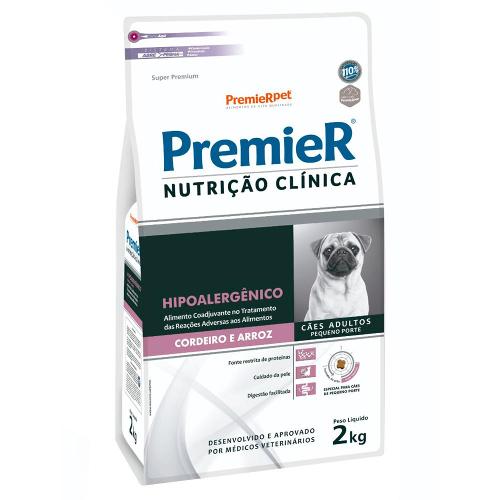 Ração Premier Nutrição Clínica Hipoalergênico Cordeiro e Arroz para Cães Adultos Pequeno Porte