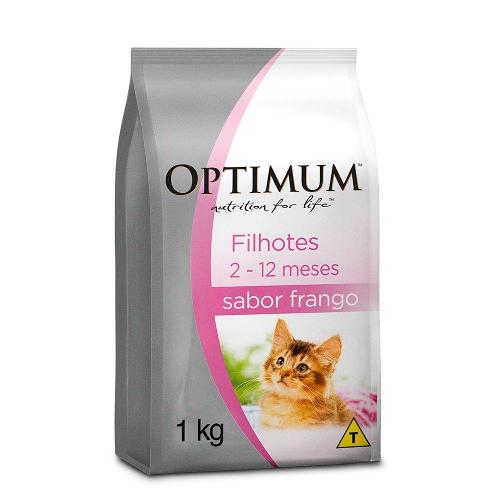 Ração Optimum Frango para Gatos Filhotes 2 a 12 meses - 1 Kg