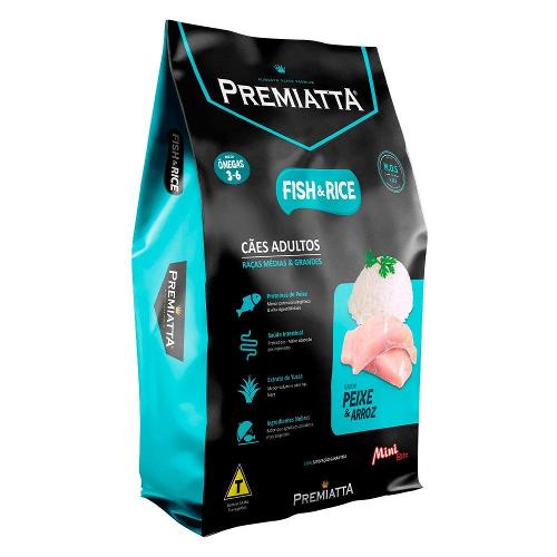 Ração Premiatta Nutri Care Fish & Rice Mini Bits para Cães Adultos - 15 Kg