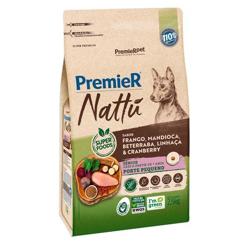 Ração Seca PremieR Nattú Mandioca para Cães Idosos Porte Pequeno - 2,5 Kg