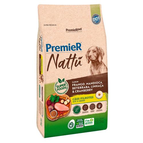 Ração PremieR Nattú Mandioca Cães Filhotes - 10,1 Kg