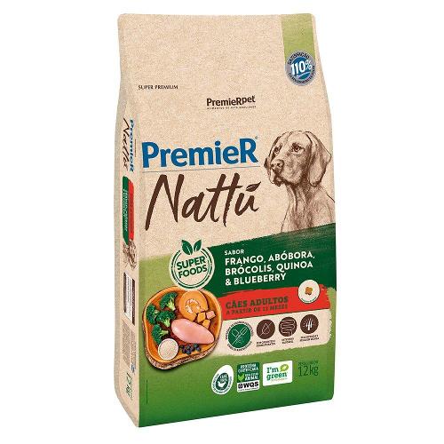 Ração PremieR Pet Nattú Abóbora Cães Adultos - 12 Kg