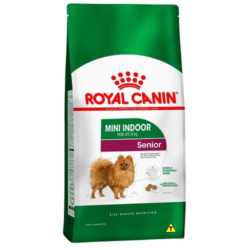 Ração Seca Royal Canin Mini Indoor Senior para Cães de Raças Pequenas com 8 Anos ou mais - 7,5 Kg