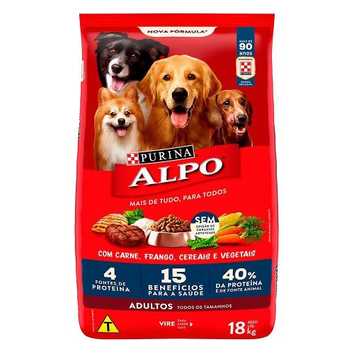 Ração Purina Alpo Carne e Frango Cães Adultos - 18 Kg