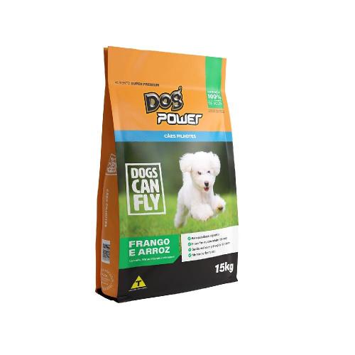 Ração Seca Dog Power Dogs Can Fly Frango e Arroz para Cães Filhotes - 15 Kg