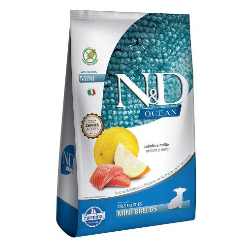 Ração Seca Farmina N&D Ocean Salmão e Melão para Cães Filhotes Raças Pequenas - 2,5 Kg
