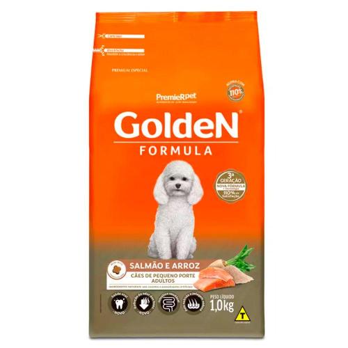 Ração Seca PremieR Pet Golden Formula Mini Bits Salmão e Arroz para Cães Adultos de Raças Pequenas