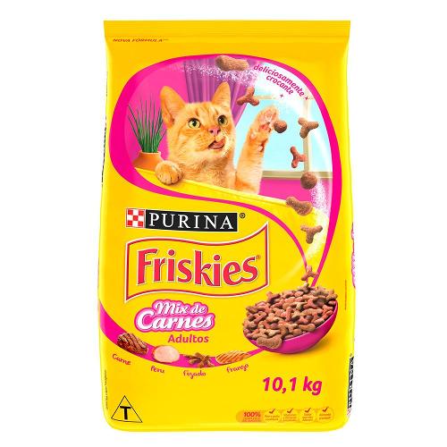 Ração Purina Friskies Mix Carnes Gatos Adultos - 10,1 Kg
