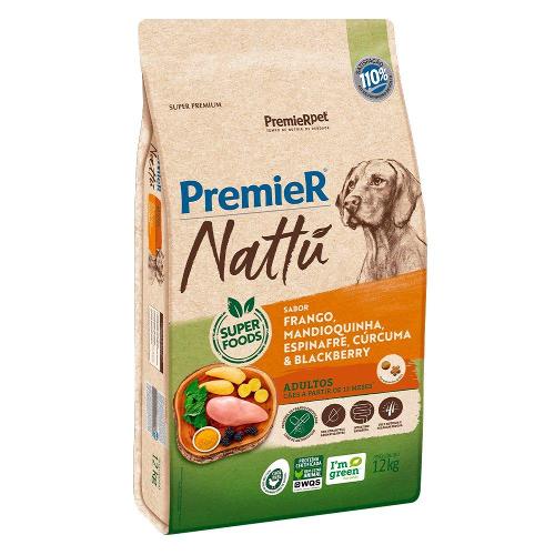 Ração PremieR Nattú Mandioquinha Cães Adultos - 12 Kg