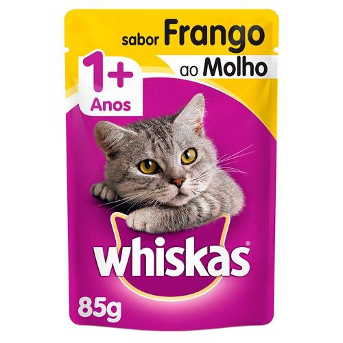 Ração Úmida Whiskas Sachê Frango ao Molho para Gatos Adultos - 1 Unidade